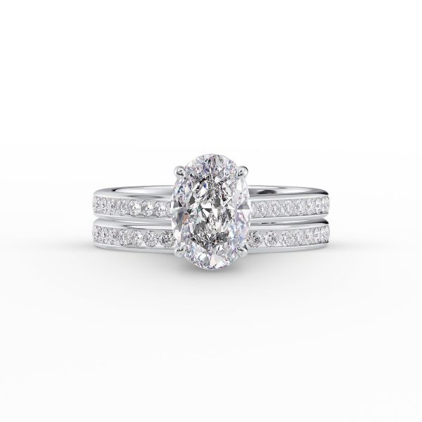 The Cameron Set With A 1.5 Carat Oval Lab Diamond Online