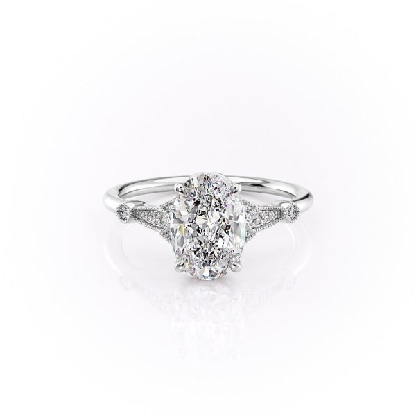 The Stephanie Set With A 3 Carat Oval Lab Diamond Sale