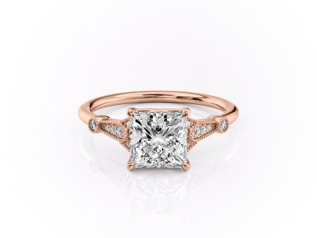 The Stephanie Set With A 1.5 Carat Princess Lab Diamond Online