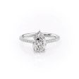 The Pave Lexie Set With A 1 Carat Pear Lab Diamond Cheap