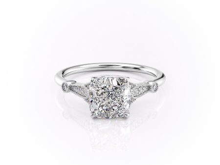 The Stephanie Set With A 1.5 Carat Cushion Lab Diamond Online