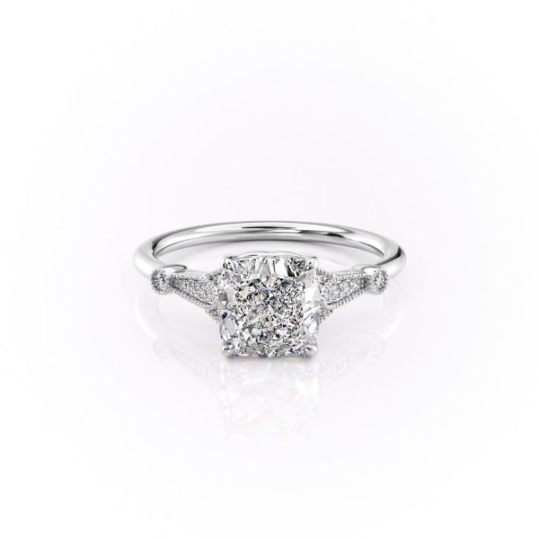 The Stephanie Set With A 1.5 Carat Cushion Lab Diamond Online