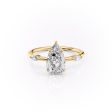 The Nicole Set With A 1.5 Carat Pear Lab Diamond For Cheap