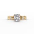 The Samantha Set With A 1 Carat Elongated Cushion Lab Diamond Cheap