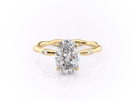 The Samantha Set With A 3 Carat Oval Lab Diamond Online Sale