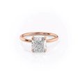 The Nelly Set With A 3.5 Carat Cushion Moissanite For Sale