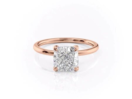 The Nelly Set With A 3.5 Carat Cushion Moissanite For Sale