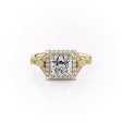 The Halo Stephanie Set With A 2.5 Carat Princess Lab Diamond Cheap