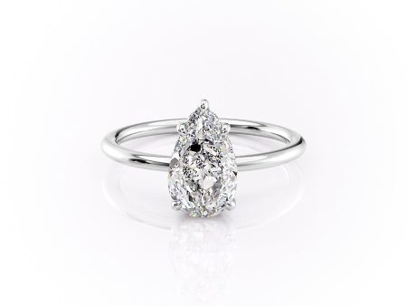 The Sandra Set With A 2 Carat Pear Lab Diamond Online now