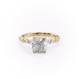 The Patricia Set With A 3 Carat Cushion Lab Diamond on Sale