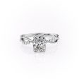 The Daisy Set With A 2.5 Carat Elongated Cushion Lab Diamond Cheap