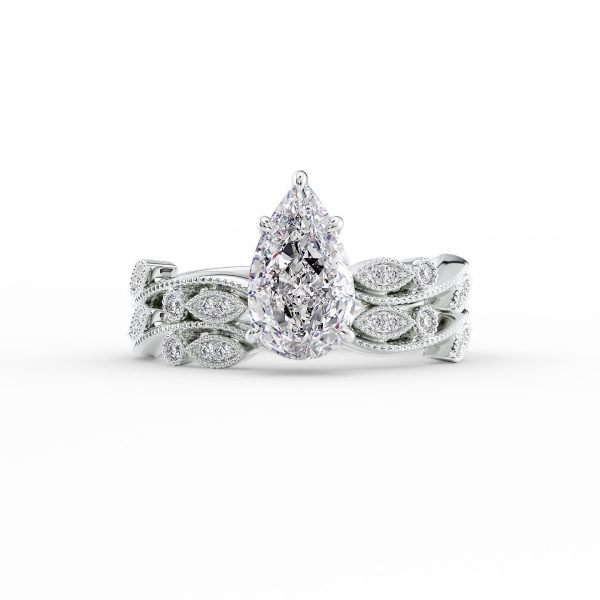 The Robin Set With A 1.5 Carat Pear Lab Diamond Cheap