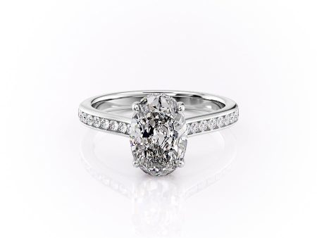 The Cameron Set With A 1 Carat Oval Lab Diamond Online Hot Sale