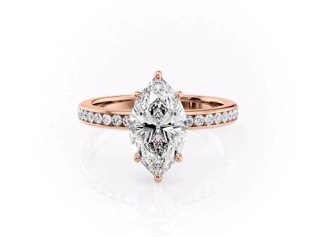 The Marilyn Set With A 2 Carat Marquise Lab Diamond Hot on Sale