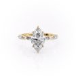 The Patricia Set With A 2.5 Carat Marquise Lab Diamond on Sale