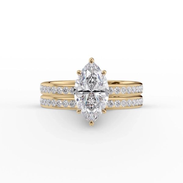 The Marilyn Set With A 1 Carat Marquise Lab Diamond Online Sale