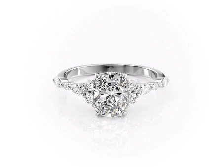 The Kristen Set With A 4.5 Carat Elongated Cushion Moissanite Online now