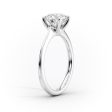 The Katelyn Set With A 1 Carat Elongated Cushion Lab Diamond For Sale