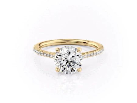 The Pave Lexie Set With A 3 Carat Round Lab Diamond Discount