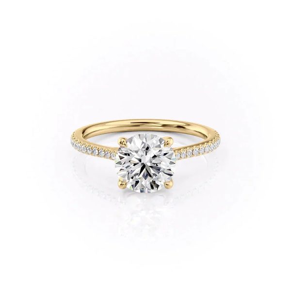 The Pave Lexie Set With A 3 Carat Round Lab Diamond Discount