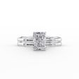 The Samantha Set With A 1 Carat Radiant Lab Diamond For Discount