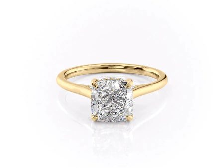 The Natalie Set With A 2.5 Carat Cushion Moissanite For Cheap