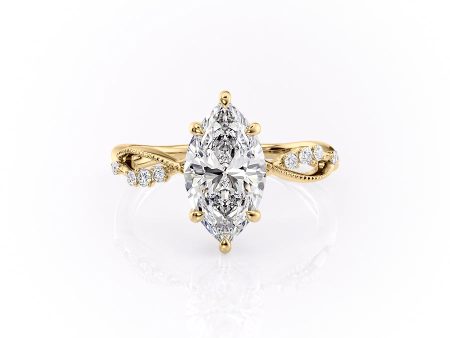 The Daisy Set With A 1.5 Carat Marquise Lab Diamond Online Hot Sale