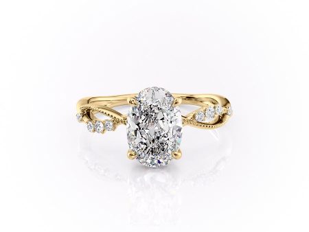 The Daisy Set With A 2.5 Carat Oval Lab Diamond Hot on Sale