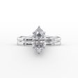 The Samantha Set With A 2.5 Carat Marquise Lab Diamond For Cheap