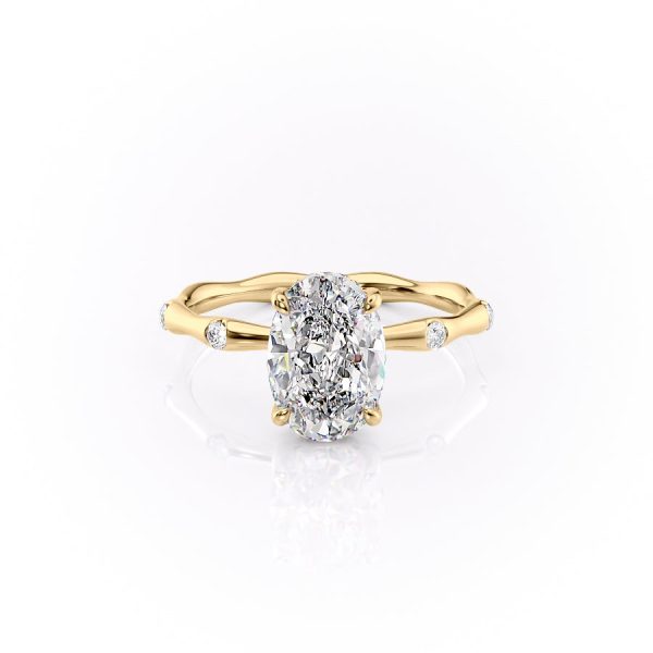 The Samantha Set With A 2.5 Carat Oval Lab Diamond Cheap