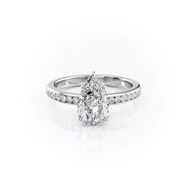 The Marilyn Set With A 1 Carat Pear Lab Diamond Sale