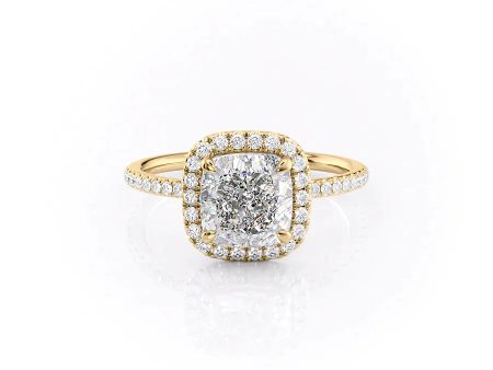 The Michelle Set With A 3.5 Carat Cushion Moissanite Cheap