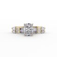 The Patricia Set With A 1.5 Carat Elongated Cushion Lab Diamond For Cheap