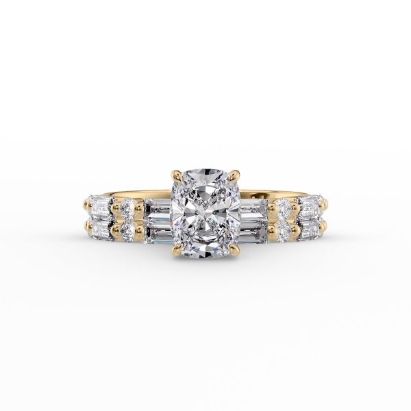 The Patricia Set With A 1.5 Carat Elongated Cushion Lab Diamond For Cheap