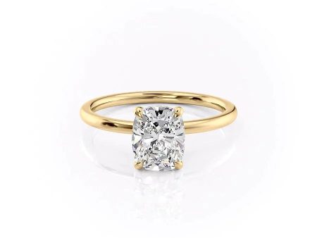 The Nelly Set With A 4 Carat Elongated Cushion Moissanite Online Hot Sale