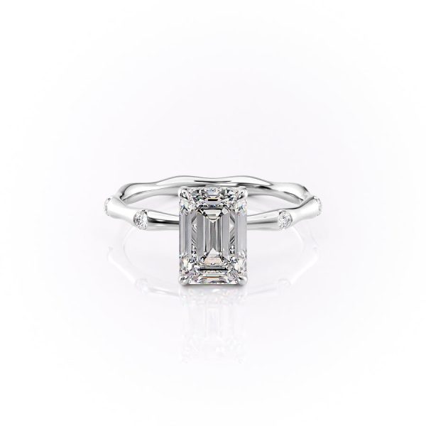 The Samantha Set With A 1.5 Carat Emerald Lab Diamond For Cheap