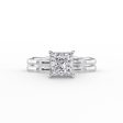 The Samantha Set With A 2 Carat Princess Lab Diamond For Discount