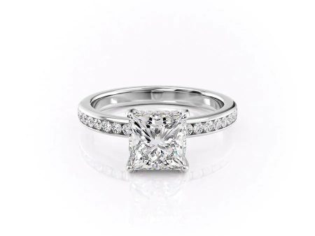 The Marilyn Set With A 3 Carat Princess Lab Diamond Hot on Sale