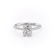 The Pave Lexie Set With A 1 Carat Elongated Cushion Lab Diamond Cheap