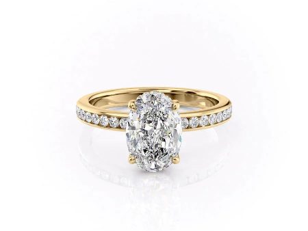 The Marilyn Set With A 2.5 Carat Oval Lab Diamond on Sale