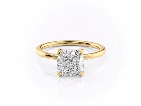 The Nelly Set With A 3 Carat Cushion Moissanite Online Hot Sale