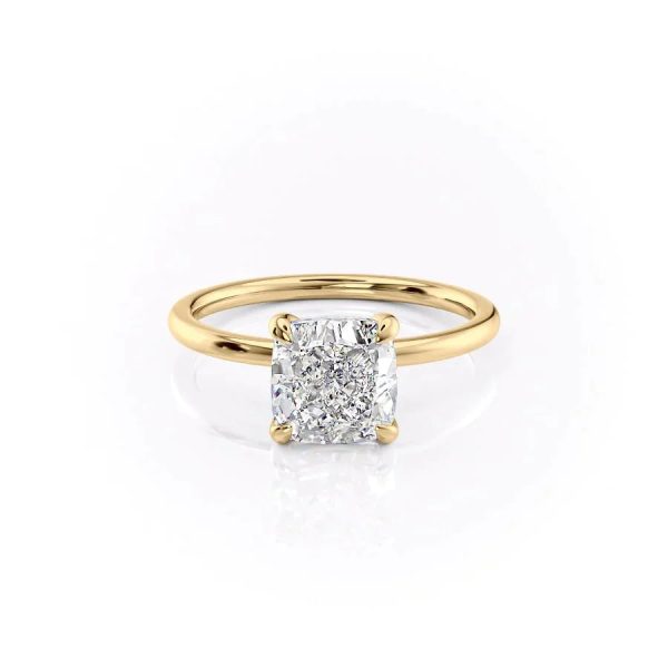 The Nelly Set With A 3 Carat Cushion Moissanite Online Hot Sale