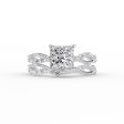 The Daisy Set With A 3 Carat Princess Lab Diamond For Cheap