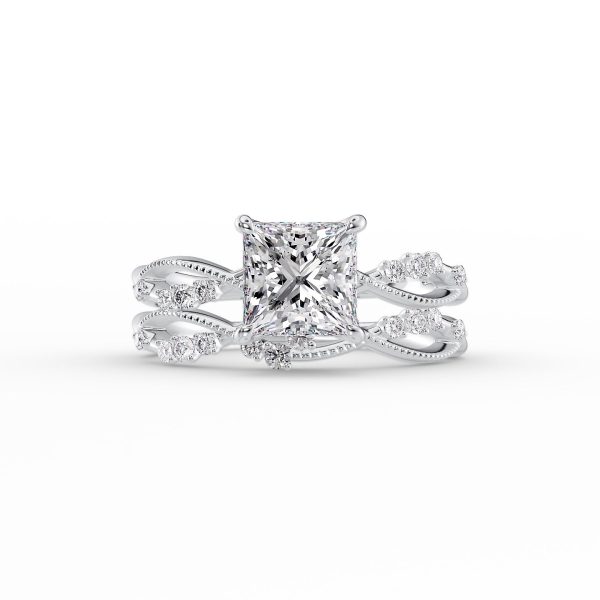 The Daisy Set With A 3 Carat Princess Lab Diamond For Cheap