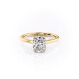 The Natalie Set With A 2 Carat Elongated Cushion Moissanite Online Sale