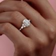 The Kristen Set With A 1 Carat Elongated Cushion Moissanite For Cheap