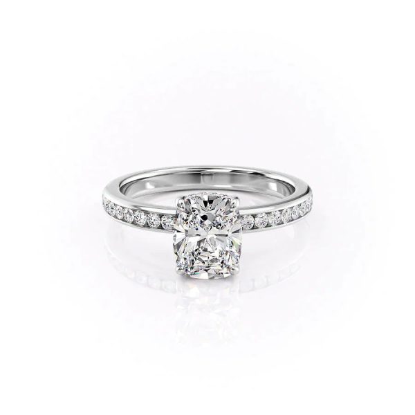 The Marilyn Set With A 1.5 Carat Elongated Cushion Lab Diamond Online Hot Sale