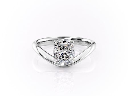 The Berta Set With A 1.5 Carat Elongated Cushion Lab Diamond on Sale