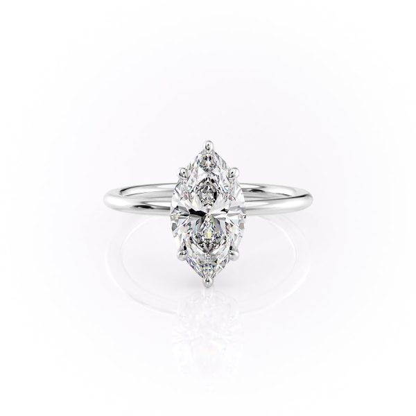 The Sandra Set With A 3 Carat Marquise Lab Diamond For Cheap