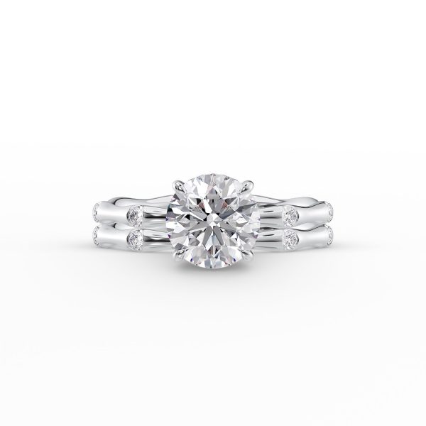 The Samantha Set With A 1.5 Carat Round Lab Diamond For Discount